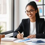 재테크 AI 활용법 - **Prompt 1: AI-Powered Budgeting and Financial Clarity**
    "A diverse young woman in her late 20s,...