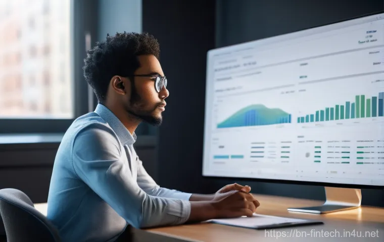 주식 트렌드 분석 AI - **Prompt 1: AI-Powered Market Insight**
    "A sleek, futuristic AI interface displaying dynamic, mu...